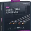 Cablu Profesional 2x RCA - 2x RCA 5m OFC cupru dublu ecaranat aurit Clicktronic 70381 - imagine 7