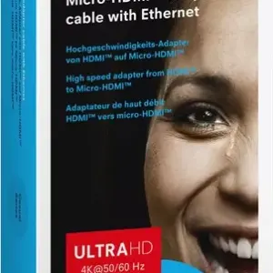 Cablu Profesional 3m micro HDMI - HDMI Ultra HD 4K 60Hz cu Ethernet OFC AWG32 aurit Clicktronic