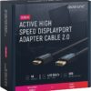 Cablu Profesional Clicktronic DisplayPort la HDMI 10m aurit v2.0 4K 60Hz 10.2Gbit/s AWG26 44927 - imagine 8