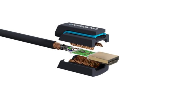 Cablu Profesional HDMI - HDMI 10m Ultra HD 4K 60Hz cu Ethernet OFC AWG24 aurit Clicktronic 70307 - imagine 2