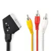 Cablu SCART - 3x RCA tata 2m negru CVGT31130BK20 Nedis