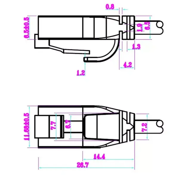 Cablu slim 3.6mm patchcord Cat6 UTP 0.15m negru 250MHz RJ45 cupru Goobay - imagine 3