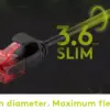 Cablu slim 3.6mm patchcord Cat6 UTP 5m negru 250MHz RJ45 cupru Goobay - imagine 2