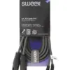 Cablu Stereo 2x XLR 3-Pini mama - 2x RCA tata 3m negru Sweex - imagine 2