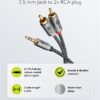 Cablu stereo premium extrem de flexibil textil 5m Jack 3.5 mm tata - 2x RCA tata negru Goobay Plus 65290 - imagine 2