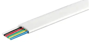 Cablu telefonic plat 6 fire AWG28 CCA alb Vanzare la metru liniar 93307 Goobay