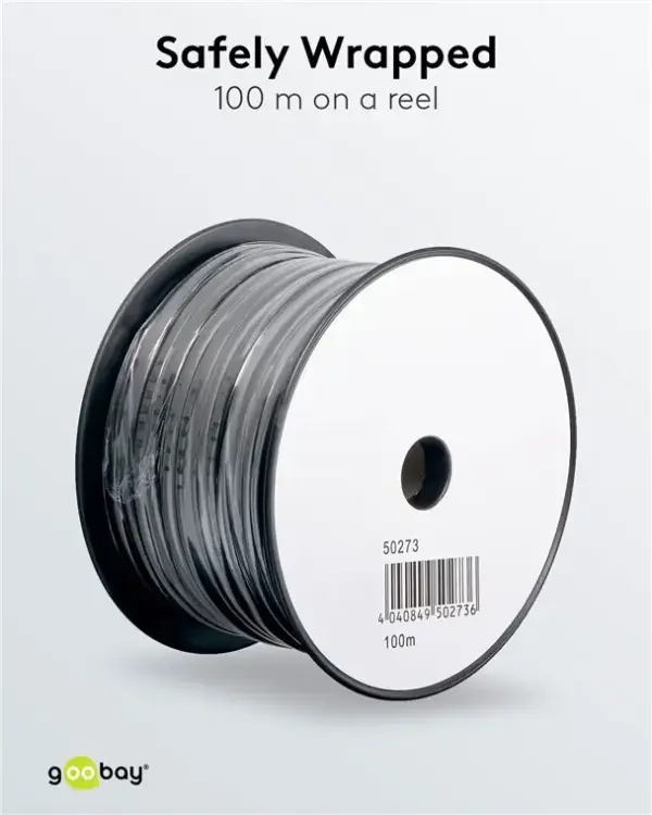 Cablu telefonic plat 6 fire negru AWG 30 Cupru Vanzare la metru liniar 50254 Goobay - imagine 6