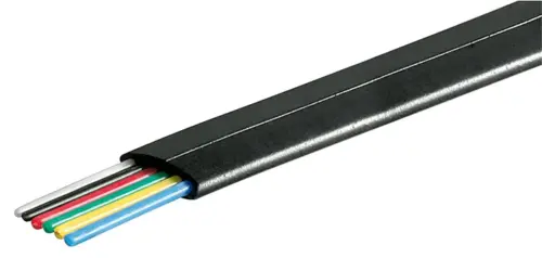 Cablu telefonic plat 6 fire negru AWG 30 Cupru Vanzare la metru liniar 50254 Goobay