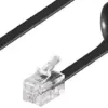 Cablu telefonic receptor spiralat 2m RJ10 4P4C Goobay