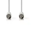 Cablu TV coaxial tata - coaxial mama 1m alb CSC dublu izolat Nedis - imagine 2