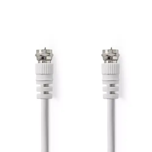 Cablu TV coaxial tata - coaxial mama 1m alb CSC dublu izolat Nedis