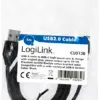 Cablu USB 2.0 A mufa - USB Type C mufa in unghi 1m negru LOGILINK CU0138 - imagine 4