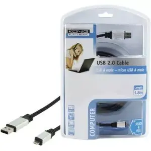 Cablu USB 2.0 A tata - Micro USB A tata 1.8m Konig
