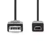 Cablu USB 2.0 A tata - Mini USB 5-pini tata 5m negru NEDIS - imagine 2