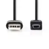 Cablu USB 2.0 A tata - mini USB tata 1m Nedis - imagine 2