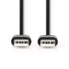 Cablu USB 2.0 Nedis USB A tata - USB A tata 2m negru - imagine 2