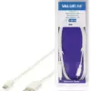 Cablu USB 2.0 USB A tata - micro USB B tata plat 1m alb Valueline - imagine 2