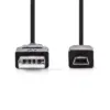 Cablu USB 2.0 USB A tata - Mini USB tata 2m Nedis - imagine 2