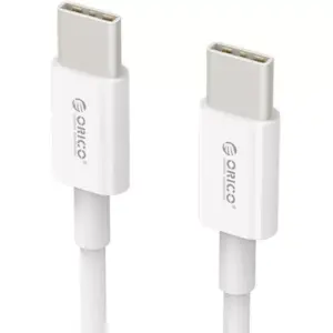 Cablu USB 2.0 USB Type C - USB Type C 2m Charging/Data Cablu alb Orico