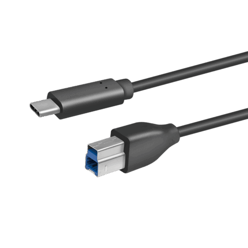 Cablu USB 3.0 B mufa tata - USB type C mufa tata 1m negru LOGILINK CU0162