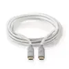 Cablu USB 3.2 Gen2x2 TYPE C tata-tata 20Gbps 1m 100W 5A argintiu Nedis - imagine 2