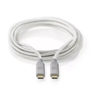 Cablu USB 3.2 Gen2x2 TYPE C tata-tata 20Gbps 1m 100W 5A argintiu Nedis