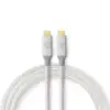 Cablu USB 3.2 Gen2x2 TYPE C tata-tata 20Gbps 1m 100W 5A argintiu Nedis