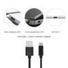 Cablu USB-A - USB TYPE C 3m 2.4A negru Choetech AC0004 - imagine 2