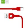 Cablu USB la micro USB Golf CD Leather 3A 1m rosu GC-60m - imagine 2