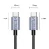 Cablu USB Orico GQA100-15-BK 100W USB Type-C - USB Type-C 1.5m negru textil - imagine 2