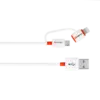 Cablu USB Skross Essentials Line 2 in 1 cu conector micro USB - lightning alb 1m - imagine 2