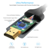 Cablu USB type C - HDMI 4K 60Hz 2m negru Choetech CH0020-BK - imagine 2