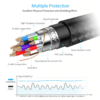 Cablu USB type C - HDMI 4K 60Hz 2m negru Choetech CH0020-BK - imagine 3