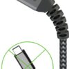 Cablu USB type C la USB-A 2.0 0.5m invelis textil cu conector metal 3A 60W 49295 Goobay - imagine 2