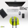 Cablu USB type C la USB-A 2.0 0.5m invelis textil cu conector metal 3A 60W 49295 Goobay - imagine 5