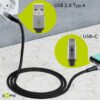 Cablu USB type C la USB-A 2.0 0.5m invelis textil cu conector metal 3A 60W 49295 Goobay - imagine 6