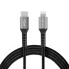 Cablu USB type C - Lightning certificat MFI 1m 3A bumbac OFC Kruger&Matz - imagine 2
