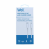 Cablu USB TYPE C - Lightning PD 27W 1m alb Well CABLE-USBC/LIGHT-1WE06-WL - imagine 2