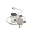 Cablu USB Type C micro USB Lightning 1.5m alb Allocacoc - imagine 2
