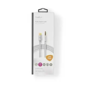 Cablu USB TYPE C tata - Jack 3.5 mm tata 1m aurit argintiu Nedis