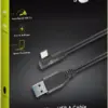 Cablu USB TYPE C tata la USB A 3.0 tata unghi 90 grade 1m 15W 5Gbps Goobay - imagine 4