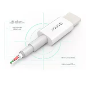 Cablu USB type C tata-tata 1m alb Orico BCU-10