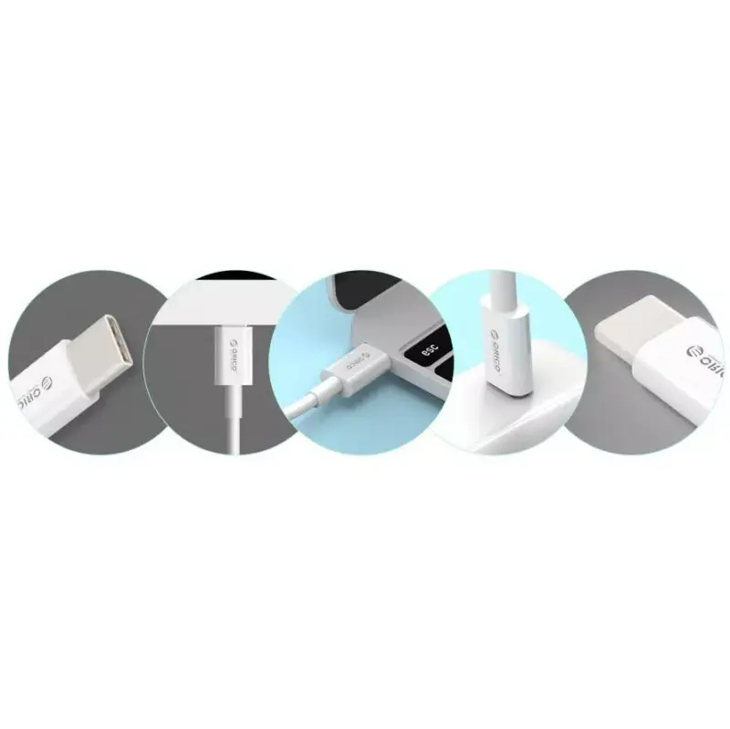 Cablu USB type C tata-tata 1m alb Orico BCU-10