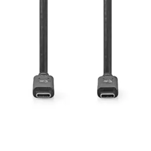 Cablu USB TYPE C tata - USB TYPE C tata 1m 100W 10Gbps 3.2 Gen 2 negru Nedis