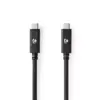 Cablu USB TYPE C tata - USB TYPE C tata 1m 100W 10Gbps 3.2 Gen 2 negru Nedis