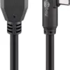 Cablu USB type C unghi 90 grade la USB A 3.0 2m Goobay - imagine 2