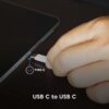 Cablu USB Type C - USB Type C 1m cu afisaj 5A V-Tac SKU-7746 - imagine 3