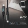Cablu USB Type C - USB Type C 1m cu afisaj 5A V-Tac SKU-7746 - imagine 6