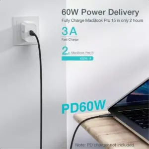 Cablu USB Type C - USB Type C Choetech XCC-1003 PD 60W 1.2m negru