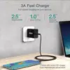 Cablu USB Type C - USB Type C Choetech XCC-1003 PD 60W 1.2m negru - imagine 3